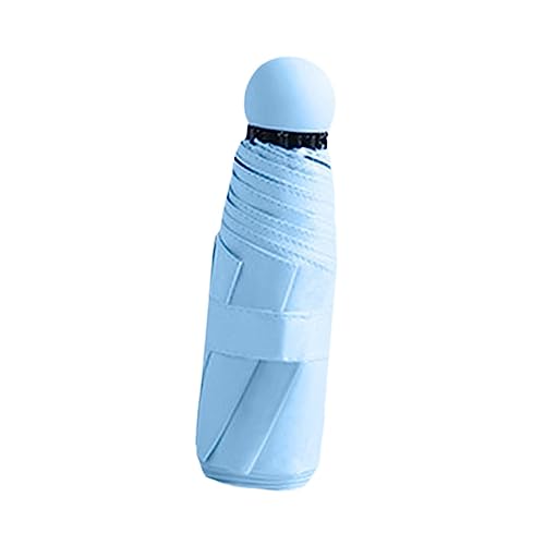 Paraguas mini plegable para viajes compactos y campamentos al aire libre azul