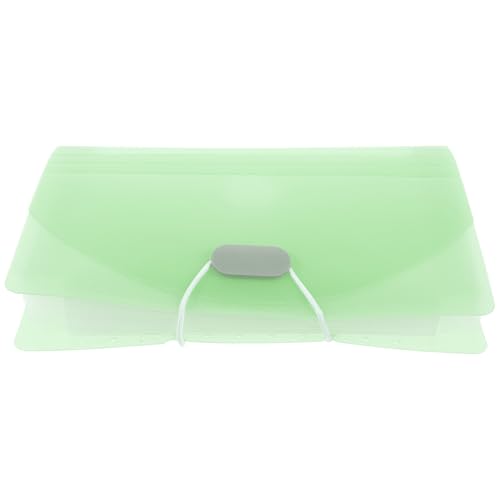 BESTonZON Organizador de Archivos Tipo Acordeón A6 de Polipropileno Verde Carpeta Expandible 13 Compartimentos para Recibos y Documentos Organizador Portátil Gran Capacidad para Oficina y