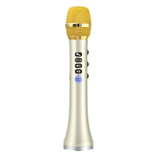 Microphone Bluetooth 20W L-698DSP avec haut-parleur sans fil intégré couleur or