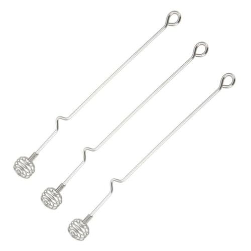 Ipetboom 3 Pezzi Cucchiaio Acciaio Inossidabile Bastoncini Mescolatori per Sciroppo e Sbattitore Uova Dipper Antigoccia per Barattoli e Dolci Facile da Pulire e Resistente Riutilizzabile