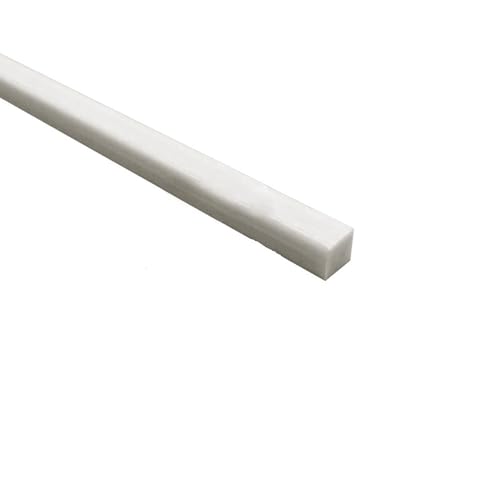 Barra plana de fibra de vidrio cuadrada perfil reforzado de 500 mm longitud 2 piezas