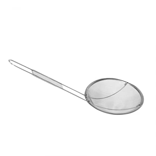 TrueCraftware- 5-1/2-Inch Round Fine Mesh Wire Skimmer Nickel Plated- Wire Skimmer Spoon Fine Mesh Strainer for Frying Pasta Rice Quinoa Veggies