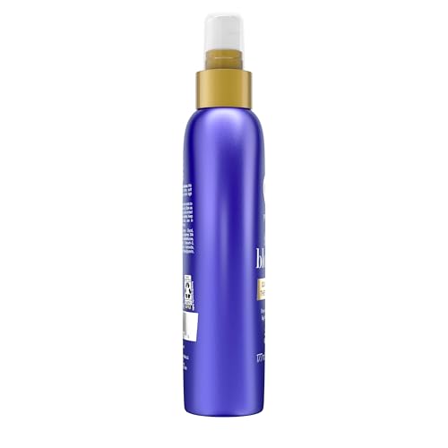 Image of OGX Protecting + Silk Blowout Quick Drying Thermal Protection Spray, Heat Protectant Spray Shields Hair up to 450F For Soft, Shiny Hair and Big, Beautiful Blowouts, Light Hold, 6 fl. oz