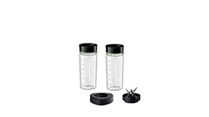 Braun Smoothie2Go Set BRSK002 Standmixer Zubehör Set für Smoothies und Getränke kompatibel mit dem PowerBlend 9, BPA-frei, Spülmaschinenfest, Schwarz