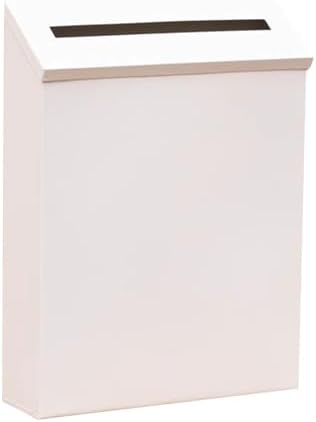 Modern Metal Mailbox Wall Mount - Stylish Dropbox & Newspaper Holder for Outdoor Front Door or Home Office Decoration, 9" x 2" x 11" (Green)