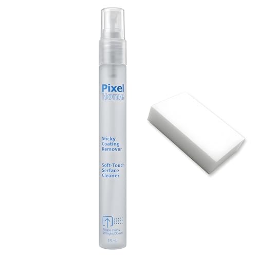 PixelHome Sticky Coating Remover & Soft-Touch Surface Restorer, Removes Sticky Residue & Restores Matte Finish on Kindle, Camera Grips, Game Controllers, Cosmetic Cases, Umbrella Handles & More (15mL)