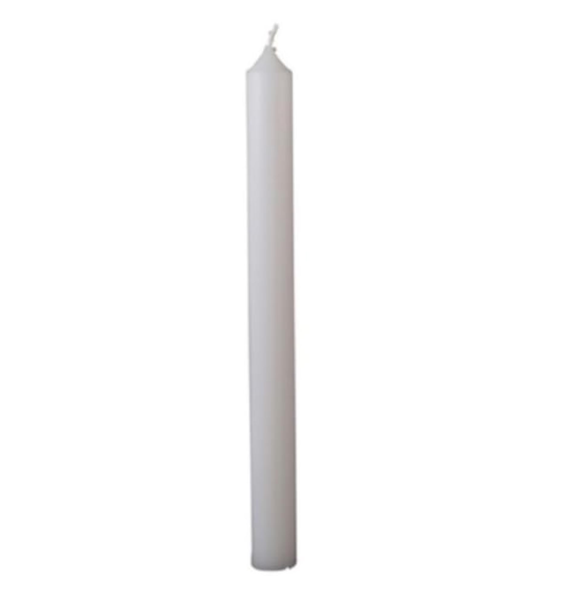 White Stick Candles Pack of 8 for Healing & Rituals