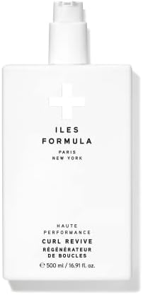 ILES FORMULA Curl Revive – Curl Cream for Soft, Smooth, Defined Curls – Lightweight Curl Refresher Spray with Heat Protection & Frizz Control - Leave-In Styling Cream for Curly Hair (500mL)