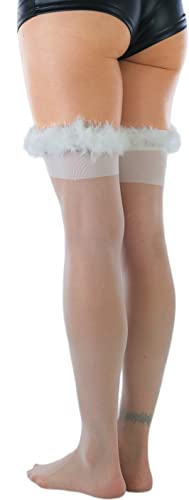 Image of ToBeInStyle Women's Sheer Banded Thigh High Socking w /Opaque Band
