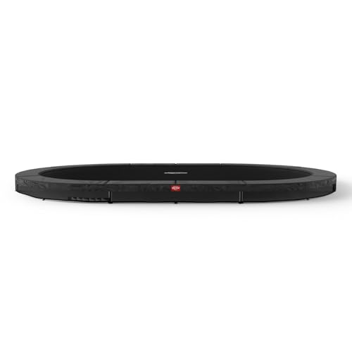 BERG Sports Grand Favorit InGround Ø 520 cm | Grau | Gartentrampolin mit Airflow für 50% mehr Sprungkraft | UV-beständige Randabdeckung | SoloSpring Federn | Robustes gecoates Stahlrahmen