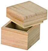 Artemio 5 x 5 x 5 cm Mini Wooden Box Square, Beige