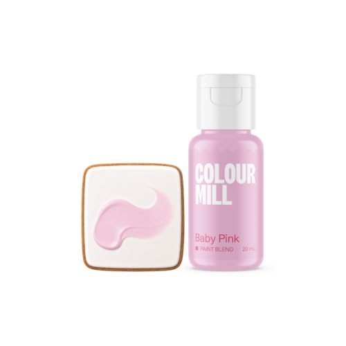 Colour Mill Edible Food Paint – Vibrant Cake & Fondant Decorating Colors for Cookies, Chocolate, Royal Icing & Desserts 20 Milliliters - Matte Baby Pink