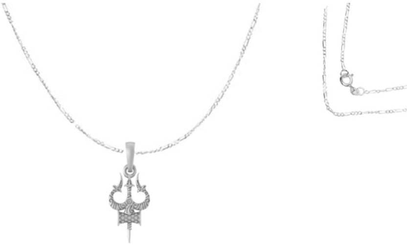 Pendentif en argent sterling 925 Shiva Trishul : un bijou durable qui ne verdit pas la peau