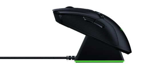 Razer Viper Ultimate com base de carregamento – Mouse ambidestro para jogos Esports alimentado por tecnologia sem fio HyperSpeed (Focus+ sensor óptico de 20K, leve 74 g, croma RGB) preto glide