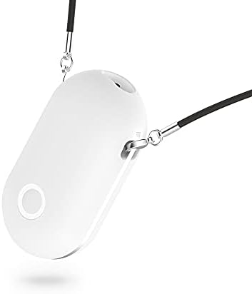 Personal Wearable Air Purifier Necklace, Negative-Ion, Rechargeable Ion Generator, Ionizer, Travel-Size, White, Portable, Small, No Filter, No Ventilator, with USB, Compact and Comfortable