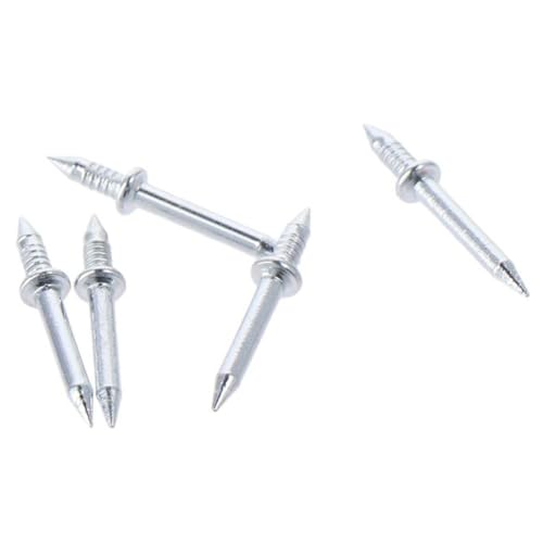 100Pcs Clavos Sin Costura de Doble Cabeza para Zócalo, Acero Carbono Plateado, Resistentes al óxido para Zócalo de Madera miniatura 3