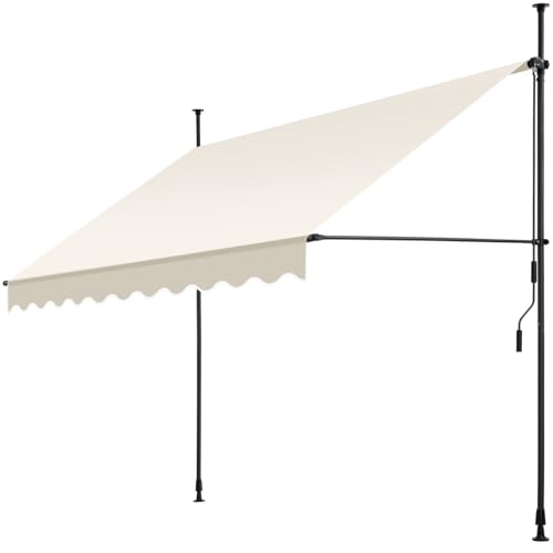 tectake® Toldo Terraza Manual Regulable en Altura con...