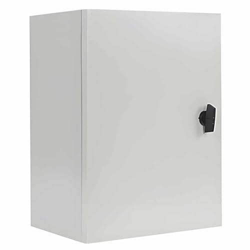 Caja Distribucion Electrica Exterior de Hierro, Caja Conexiones Estanca con Cerradura, Ip65, Armario Electrico para Exterior e Interior con Placa de Montaje(20x15x12cm/8x6x5in)