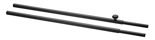 山崎実業(Yamazaki) シンク上 伸縮 システムラック用 伸縮バー ブラック 約W48~88XD1.3XH1.8cm タワー tower 組合せ自在 収納ラック 収納ツール 簡単装着 4375