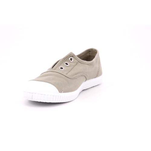 Chaussures bébé tissu coton pour l'école et le parc Cienta thé vert élastique - 5