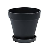 Design intemporel: Pot de fleur moderne à finition mate; s'harmonise avec tous les styles de décoration; élégant pot plante intérieur pour intérieurs épurés