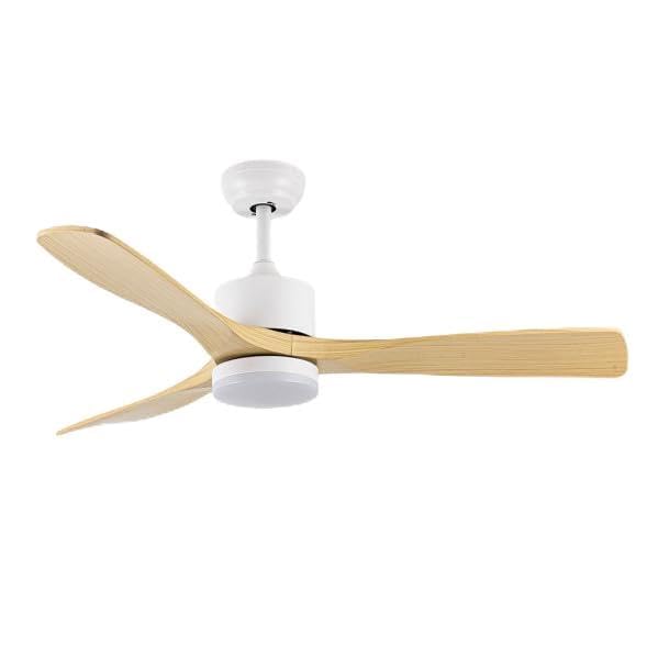 Brightium Ventilador DC 20W 3 aspas, 6 velocidades, 2350 lumens, control remoto, temporizador, ideal para refrescar y ventilación en espacios interiores.