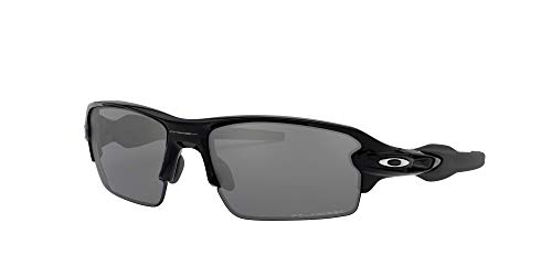 Oakley Men's 0OO9295 Flak 2.0 Rectangular Sunglasses, Polished Black/Black Iridium Polarized, 59 mm