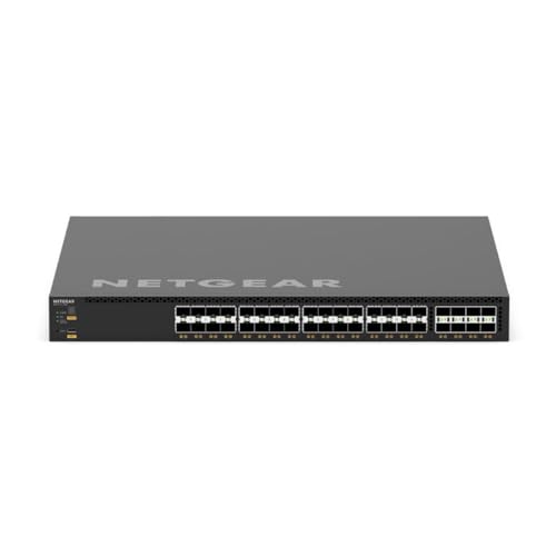 Image of Netgear AV Line M4350-32F8V Ethernet Switch - Manageable - 25 Gigabit Ethernet - 10GBase-X, 25GBase-X - 3 Layer Supported - Modular - 420 W Power Consumption - Optical Fiber - 1U High - Rack-mountable