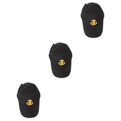Casquette marine en polyester léger avec broderie ancre haute densité pour adultes