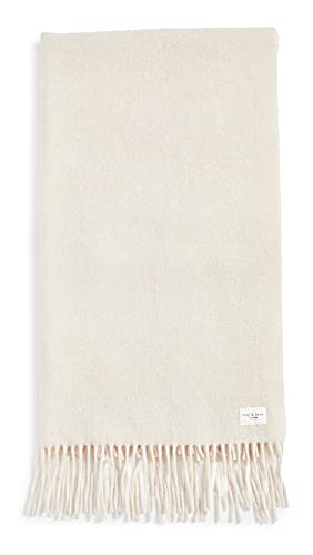 Rag & Bone Women's Addison Recycled Wool Scarf, Oatmeal, Off White, One Size