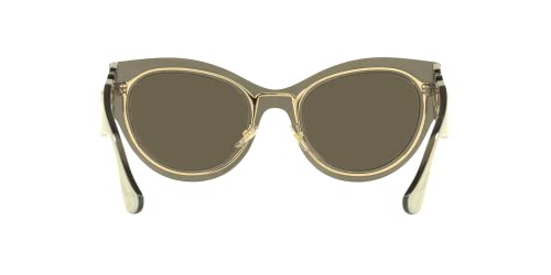 Versace Woman Sunglasses Transparent Dark Grey Frame, Dark Grey Lenses, 53MM4