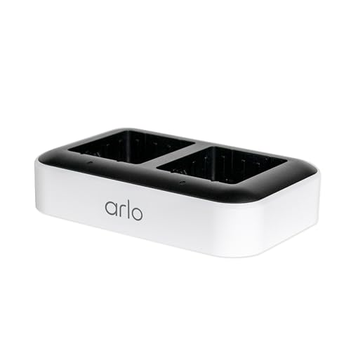 Arlo Dual Charging Station Certified Accessory - Charge up to Two Batteries Works Rechargeable Batteries (VMA5400) XL Rechargeable Batteries (VMA5420) Only - VMA5400C