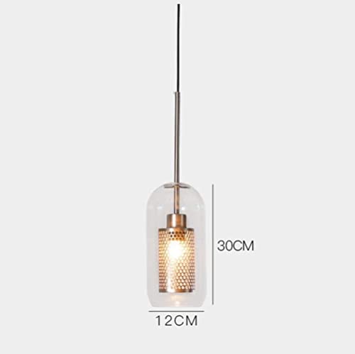 Lámpara colgante de vidrio estilo retro simple para iluminación de interiores 6