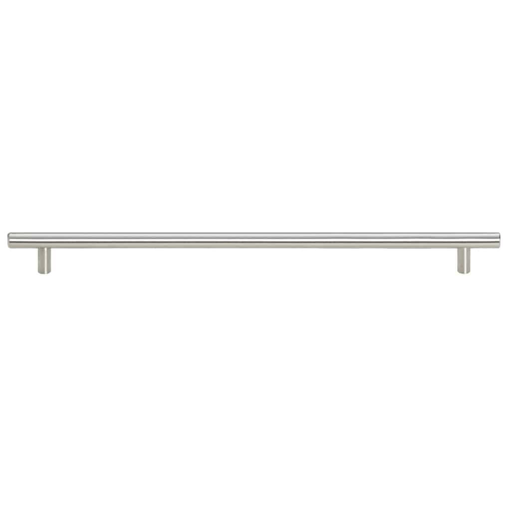 Tiradores de muebles de acero inoxidable, 5 unidades, forma de T, para cajón, puerta, armario, distancia entre orificios centrales de 480 mm, cepillados, con tornillos recortables, para