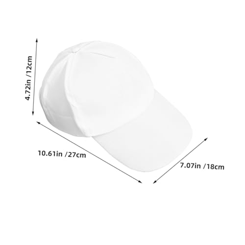 CLISPEED 6pcs Baseball Cap Blank Sun Hat for Boys Creative DIY Painting Lightweight Breathable for Outdoor Activities School Trips and Summer Crafts White2
