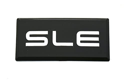 Image of SSDD 2 Pack SLE Side Cab Emblems 3D NamePlate Badge Logo Replacement for GMC Suburban Sierra Yukon Savanna (Chrome /Black),CH-SLE