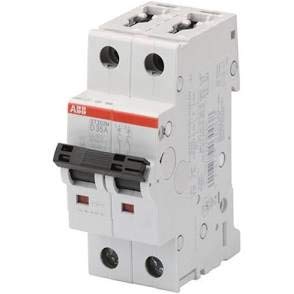ST202M-K0.5, Circuit Breaker,Miniature,DIN Rail Mount,K Curve,2 Pole,0.5A