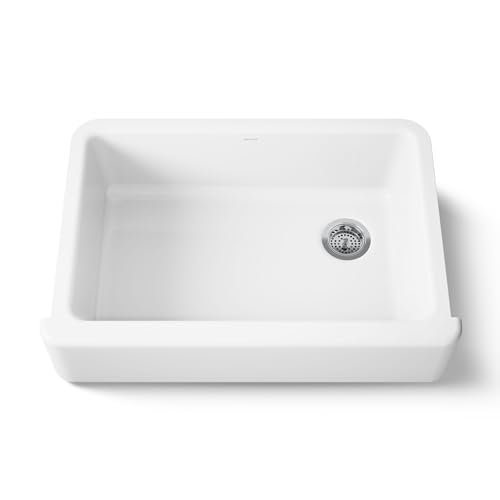 KOHLER K-5827-0 Whitehaven Self-Trimming Cast Iron Kitchen Sink