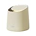 Gsycle Mini Trash Can, Desktop Trash Can Countertop Trash Bin Wastebasket with Press Type Lid for Bathroom Bedroom Living Room(Beige)