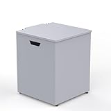 Stanbroil Propane Tank Cover Table Hideaway Table, 16" Storage Side Table for 20 lb Propane Tank, Outdoor Gas Tank Storage Box with Side Handles, Grey