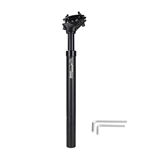 Tige de Selle à Suspension pour vélo, 27,2/30,9/31,6 x 350 mm, Tige de Selle à Amortisseur pour vélo, Tige de selles légère en Alliage d'aluminium pour...
