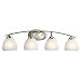 Kichler 45120NI, Calleigh Reversible Glass Wall Vanity Lighting, 4 Light, 400 Watts, Brushed Nickel