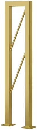 Gold Hollow Design Outdoor Steps, Interior Stair Spindles, Durable Iron Frame, Stable Structure, Reinforced Base, High-Temperature Paint, Perfect for Home Garden Corridors (25.6in)