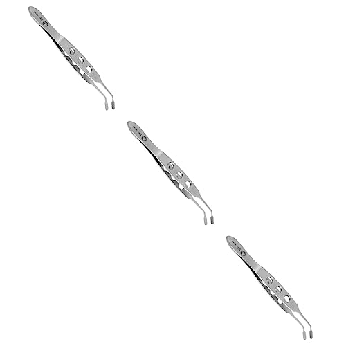 Baluue 3pcs Professional Eyelid Forceps Gland Extractor Non-slip Handle Safe Comfortable Use