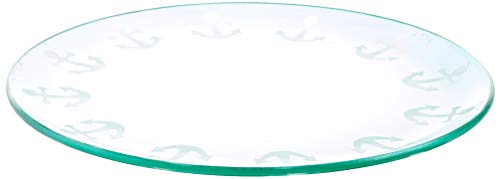 Pavilion Gift Company Candle Tray, Aqua, 7.25 Inch Round