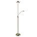 Produktbild Stehlampe LED Dimmbar, Deckenfluter mit Leselampe, Wohnzimmer Lampe inkl LED Leuchtmittel, 2 Flammig, Höhe 180cm, Fluter und Lesearm getrennt schaltbar, Bronze,