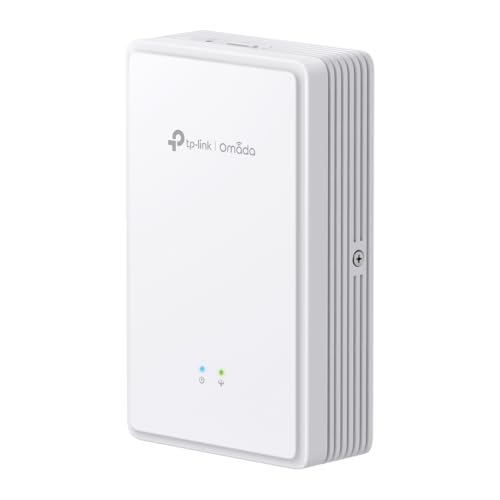TP-Link EAP615GP-Wall Wi-Fi 6 GPON Access Point AX1800, Omada SDN, Zentrales Management, 1×GPON Port, 1xFXS Port, 2xGigabit RJ45 Ports, Omada Mesh WLAN, VLAN, bis zu 16 SSIDs