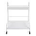 Pedicure Cart, White Portable Trolley Cart Storage,Beauty Salon Nail Foot Rest Pedicure Stand with Wheels, Manicure Footrest Stool Foot Massage Station Stand for SPA Salon(White)