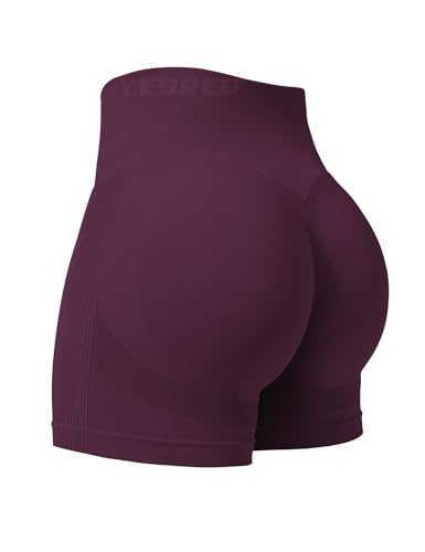 Image of YEOREO Professional Women Workout Shorts 3.6 inch Scrunch Shorts Seamless High Waisted Contour Gym Yoga Biker Shorts
