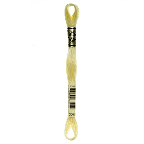 Image of DMC 6-Strand Embroidery Cotton Floss, Very Light Golden Yellow